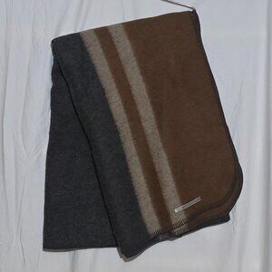 Alicia Adams Alpaca Field Blanket - Black Charcoal Tan